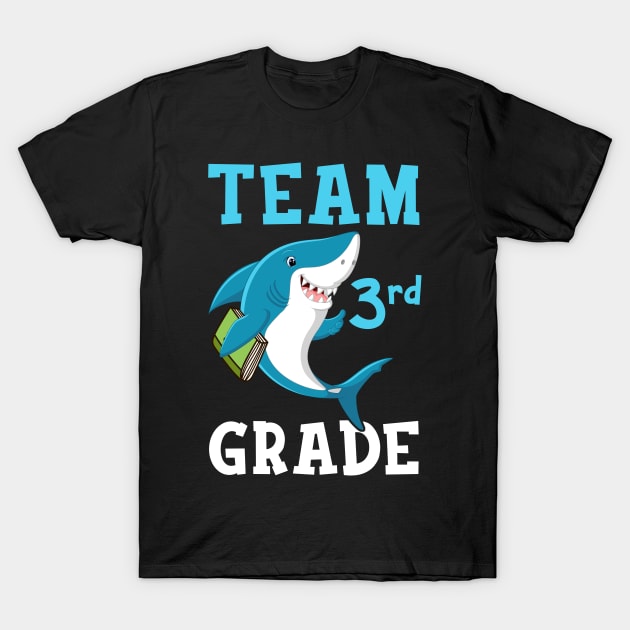 3rd Grade Teacher Student Shirts Shark Back To School Gift T-Shirt by hardyhtud